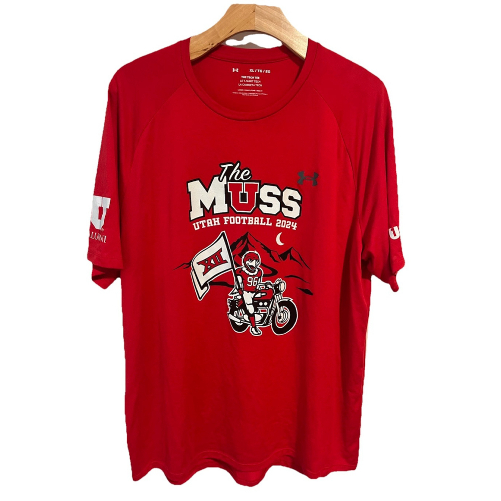 Utah Utes The Muss Under Armour T Shirt Mens XL Red Football
